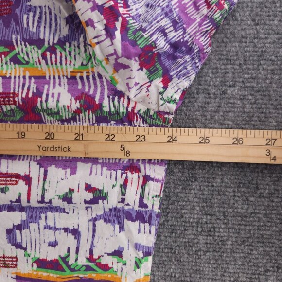 Robert Graham Purple White Geometric Modal Cotton Polyester Short Sleeve Large - Picture 12 of 16